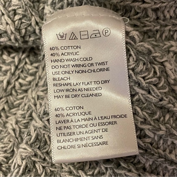 Cozy Gray Heather Oversized Sweater Size L - Picture 12 of 12